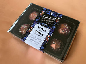 Hidden Curiosities x Noble & Stace Dark Chocolate Gin Truffles