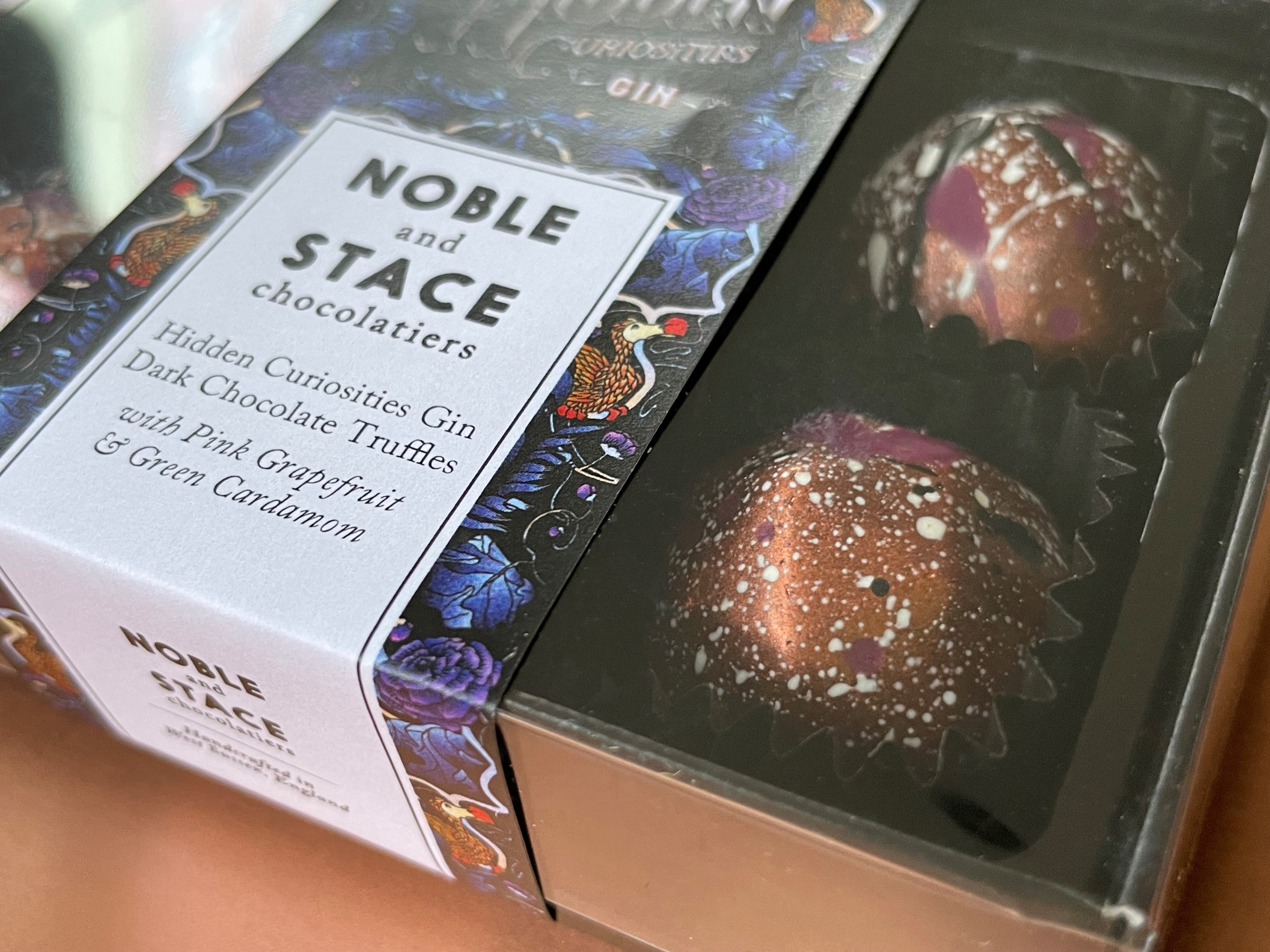 Hidden Curiosities x Noble & Stace Dark Chocolate Gin Truffles