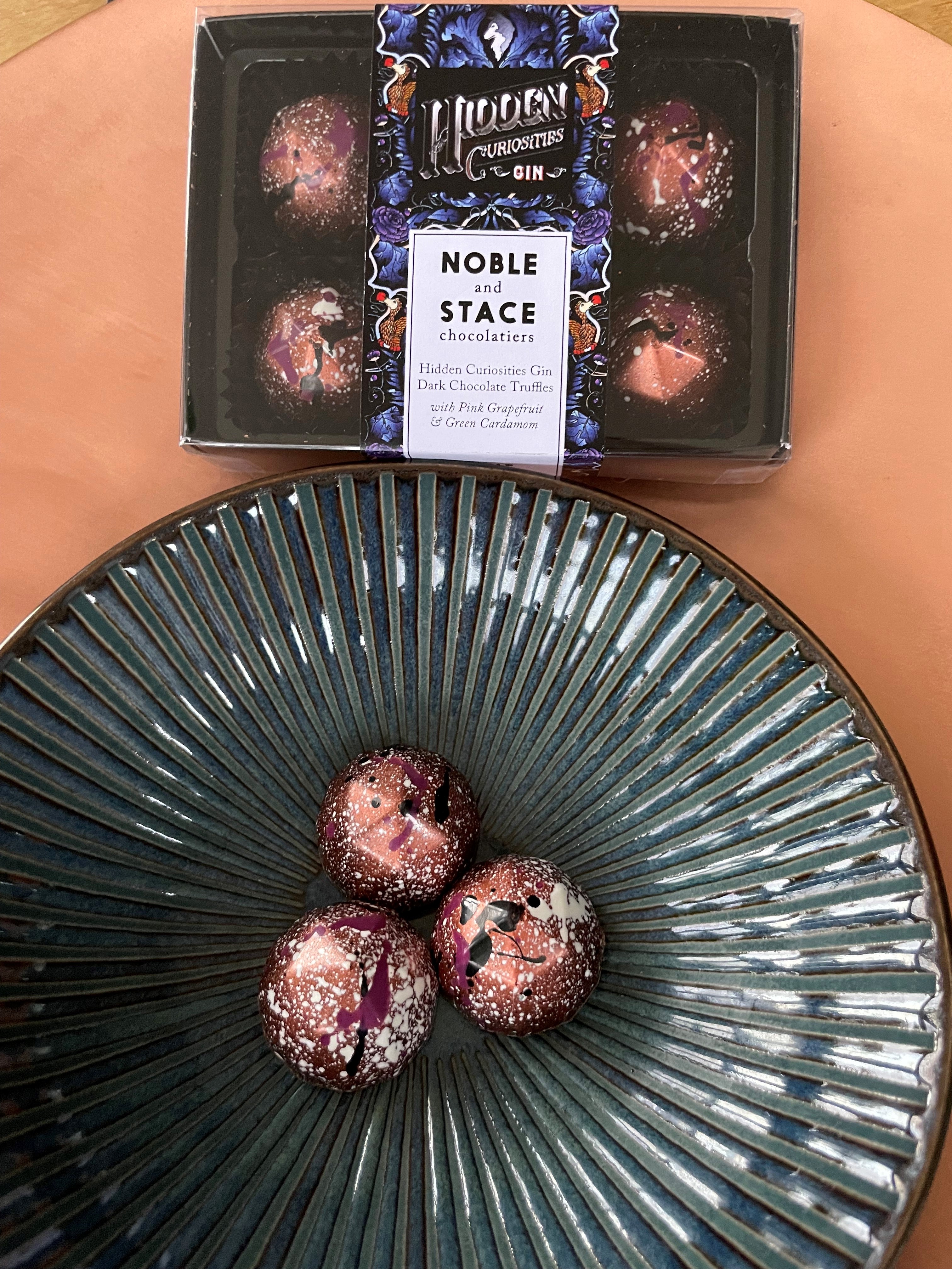 Hidden Curiosities x Noble & Stace Dark Chocolate Gin Truffles