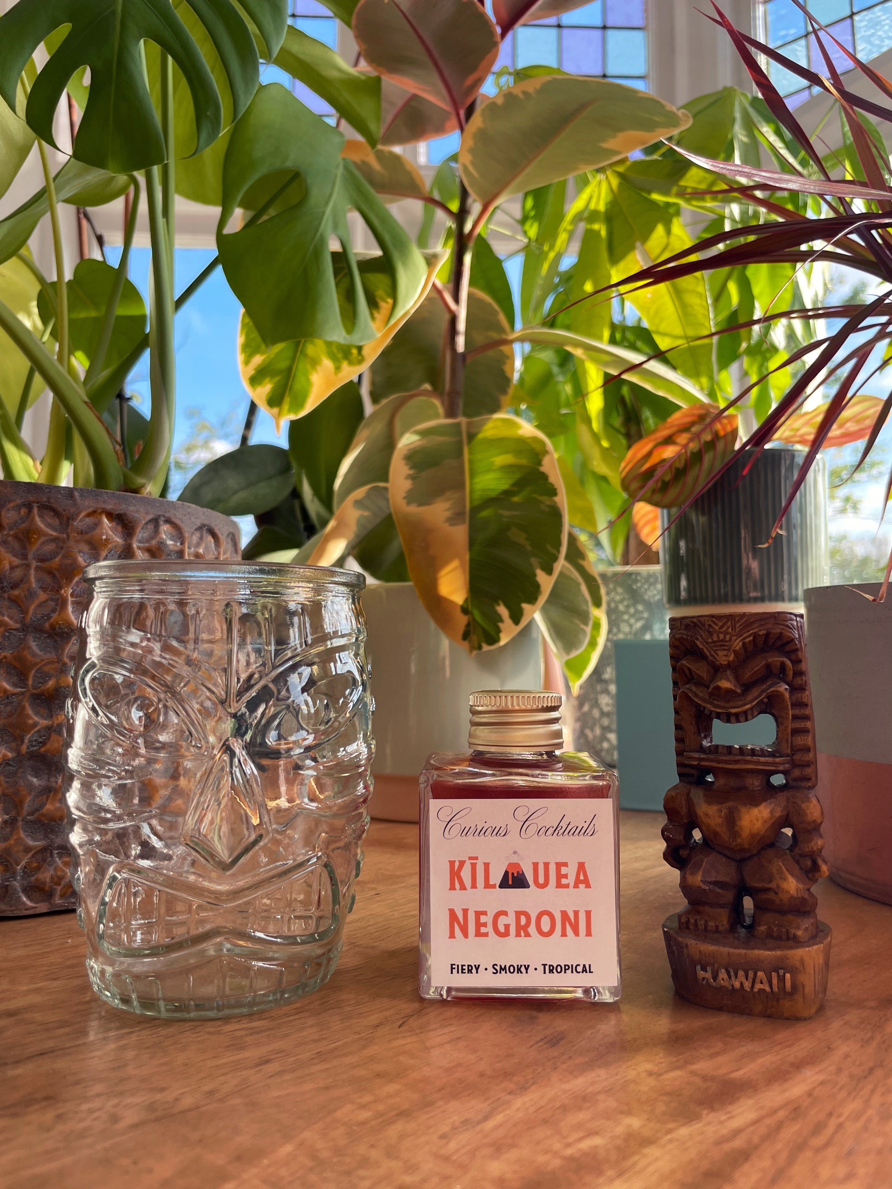 Hawaiian Tiki Tumbler Glass