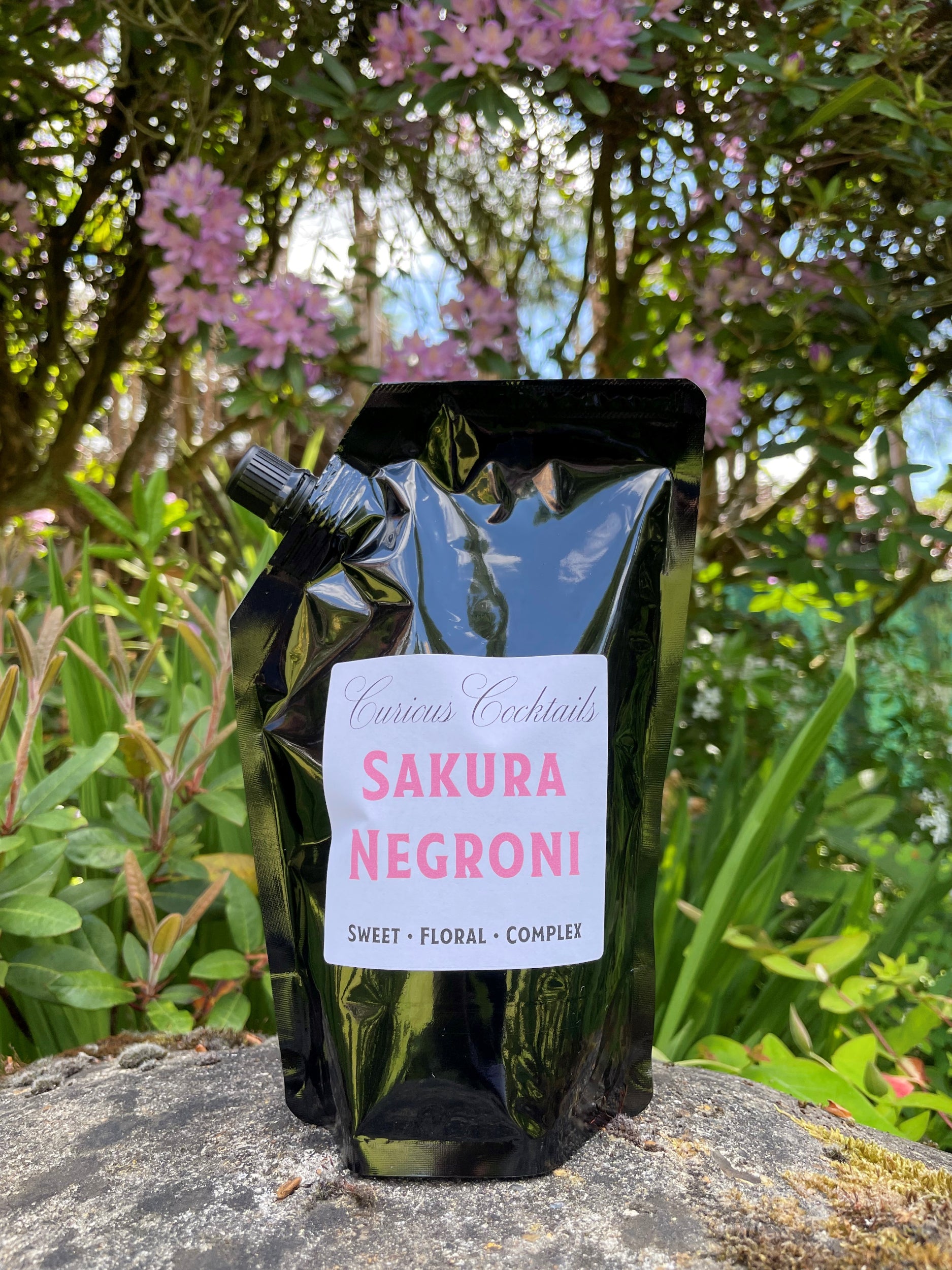Curious Cocktails: Sakura Negroni 500ml Refill Pouch (Save £13)