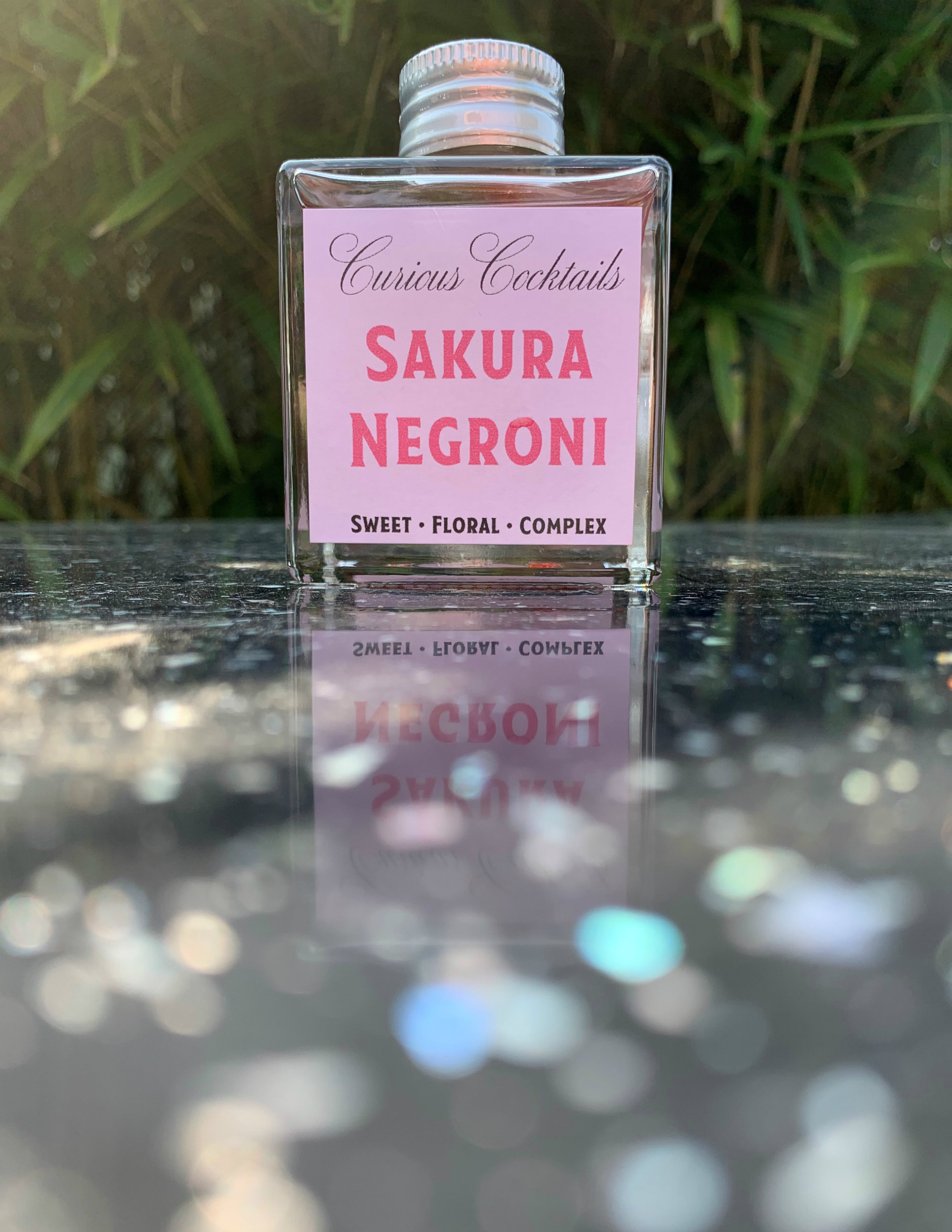 Curious Cocktails: Sakura Negroni 100ml Glass Bottle